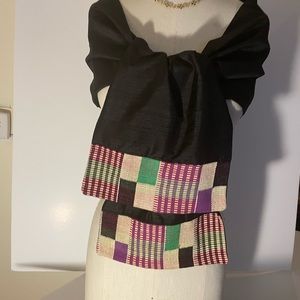 Silk Doupioni And Authentic Woven Kente Cloth.